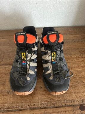 Salomon Men’s Black Gray Orange Trail Sneakers XA pro